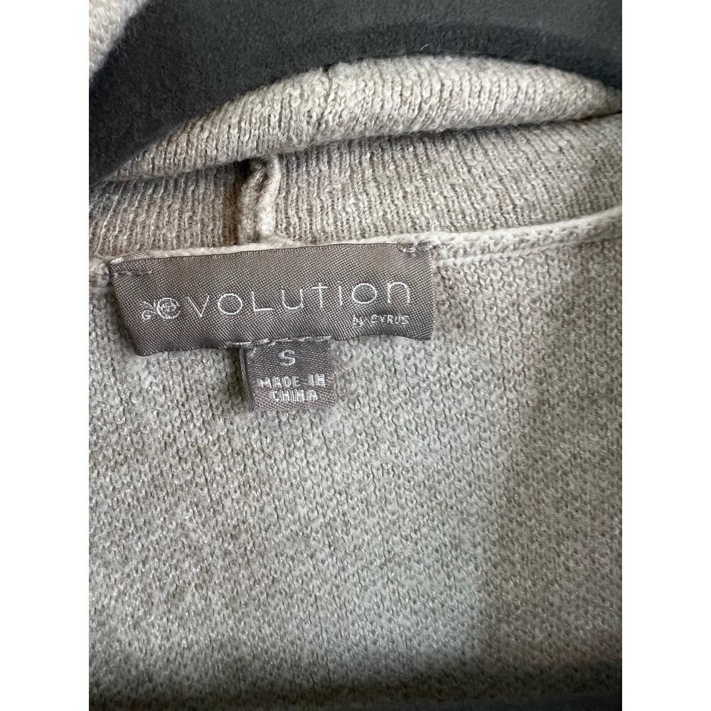Evolution by Cyrus Beige Open Front Cardigan Size Small - Picture 3 of 4